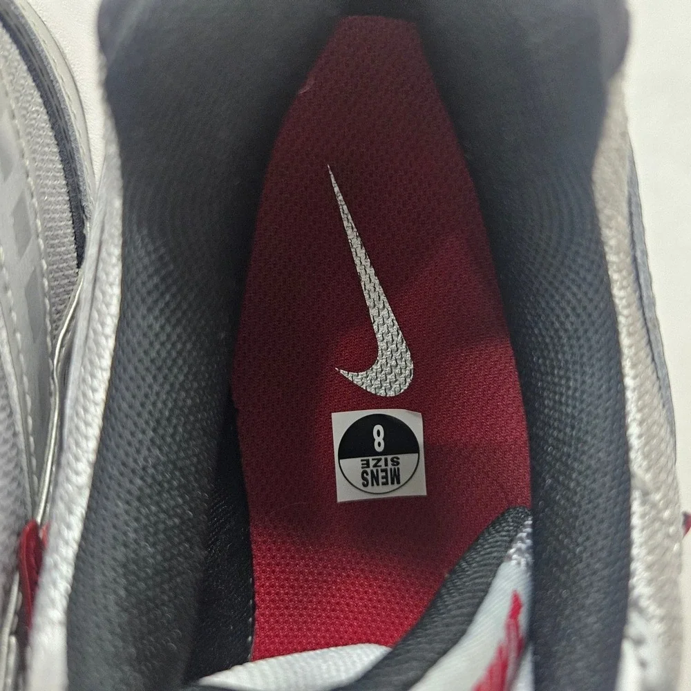 Nike‎ Initiator Running Shoes 394055-001 Metallic Silver Black Red Mens Size 10